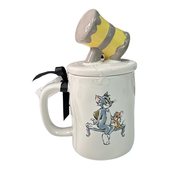 Rae Dunn "TOM & JERRY" Mallet Topper Figural Coffee Mug - Picture 2 of 2